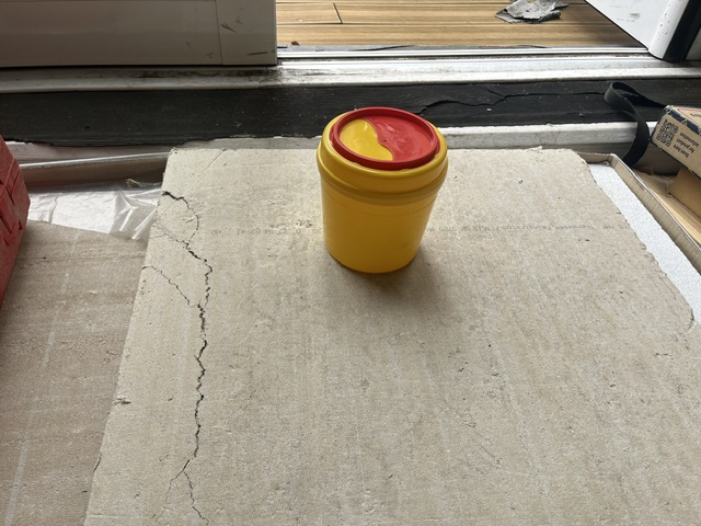 Approved sharps container used during Insight's central Bristol needle-clearance job